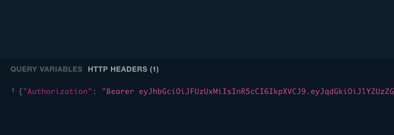 GraphQL bearer token